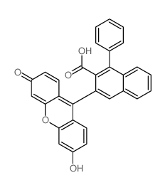 2-Naphthalenecarboxylicacid, 3-(6-hydroxy-3-oxo-3H-xanthen-9-yl)-1-phenyl- Structure