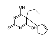 5-(2-Cyclopentenyl)-2,3-dihydro-5-propyl-2-thioxo-4,6(1H,5H)-pyrimidinedione结构式