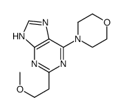 4-[2-(2-methoxyethyl)-7H-purin-6-yl]morpholine结构式