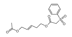 (E)-5-acetoxypent-3-en-1-yl 2-(phenylsulfonyl)acetate Structure