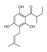 2-methyl-1-[2,4,6-trihydroxy-3-(3-methylbut-2-enyl)phenyl]butan-1-one结构式