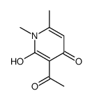 1,6-Dimethyl-3-acetyl-4-hydroxypyridine-2(1H)-one Structure