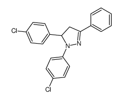 2,3-bis(4-chlorophenyl)-5-phenyl-3,4-dihydropyrazole结构式