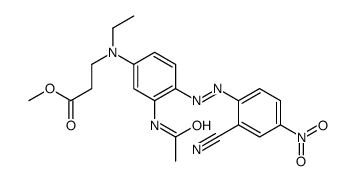 methyl N-[3-(acetylamino)-4-[(2-cyano-4-nitrophenyl)azo]phenyl]-N-ethyl-beta-alaninate structure