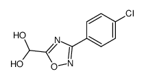 3-(4-chloro-phenyl)-[1,2,4]oxadiazole-5-carbaldehyde hydrate Structure