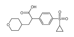 2-(4-CYCLOPROPANESULFONYL-PHENYL)-3-(TETRAHYDRO-PYRAN-4-YL)-PROPIONIC ACID Structure