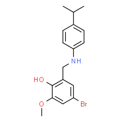 4-BROMO-2-[(4-ISOPROPYLANILINO)METHYL]-6-METHOXYBENZENOL structure