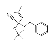 4-Methyl-2-(2-phenylethyl)-2-trimethylsiloxy-3-pentennitril Structure