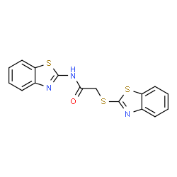 N-(benzo[d]thiazol-2-yl)-2-(benzo[d]thiazol-2-ylthio)acetamide structure