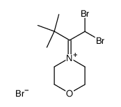 4-(1,1-dibromo-3,3-dimethylbutan-2-ylidene)morpholin-4-ium bromide Structure