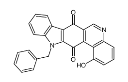 12-benzyl-1-hydroxy-7H-indolo[3,2-j]phenanthridine-7,13(12H)-dione结构式