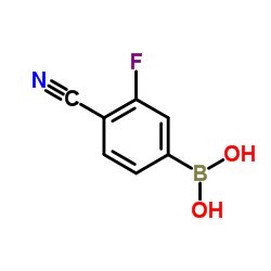 4-氰基-3-氟苯硼酸结构式