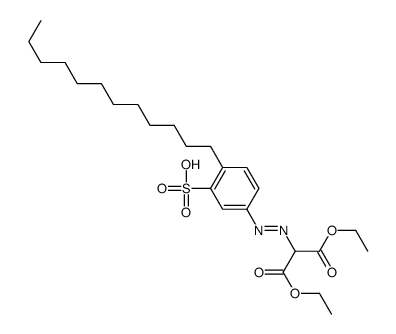 1,3-diethyl [(4-dodecyl-3-sulphophenyl)azo]malonate结构式