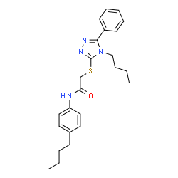 N-(4-Butylphenyl)-2-[(4-butyl-5-phenyl-4H-1,2,4-triazol-3-yl)sulfanyl]acetamide Structure