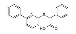 Phenyl-(4-phenyl-pyrimidin-2-ylsulfanyl)-acetic acid结构式