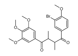 1-(3-溴-4-甲氧基苯基)-2,3-二甲基-4-(3,4,5-三甲氧基苯基)-1,4-丁二酮结构式
