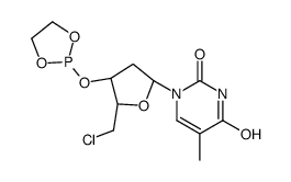 1-[(2R,4S,5S)-5-(chloromethyl)-4-(1,3,2-dioxaphospholan-2-yloxy)oxolan-2-yl]-5-methylpyrimidine-2,4-dione结构式