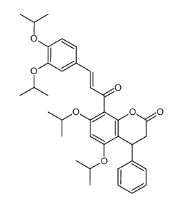 8-[(E)-3-(3,4-Diisopropoxy-phenyl)-acryloyl]-5,7-diisopropoxy-4-phenyl-chroman-2-one Structure