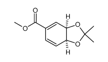 (+/-)-methyl 5,6-O,O-isopropylidinecyclohexa-1,3-diene-2-carboxylate Structure