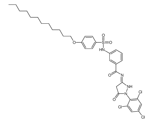 N-[4,5-Dihydro-5-oxo-1-(2,4,6-trichlorophenyl)-1H-pyrazole-3-yl]-3-[[[4-(dodecyloxy)phenyl]sulfonyl]amino]-benzamide Structure