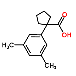 1-(3,5-Dimethylphenyl)cyclopentanecarboxylic acid结构式