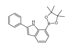 2-phenyl-7-(4,4,5,5-tetramethyl-1,3,2-dioxaborolan-2-yl)-1H-indole结构式