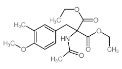 diethyl 2-acetamido-2-[(4-methoxy-3-methyl-phenyl)methyl]propanedioate structure