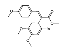 (E)-methyl 2-(2-bromo-4,5-dimethoxyphenyl)-3-(4-methoxyphenyl)acrylate Structure