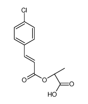 (2S)-2-[(E)-3-(4-chlorophenyl)prop-2-enoyl]oxypropanoic acid Structure