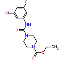 Ethyl 4-[(3,5-dichlorophenyl)carbamoyl]-1-piperazinecarboxylate结构式