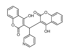 4-hydroxy-3-[(4-hydroxy-2-oxochromen-3-yl)-pyridin-3-ylmethyl]chromen-2-one Structure