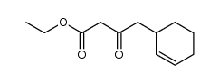 4-(Cyclohexen-(2)-yl)-acetessigsaeure-aethylester结构式