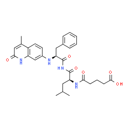 7-glutaryl-leucyl-phenylalaninamide-4-methyl-2-quinolinone结构式