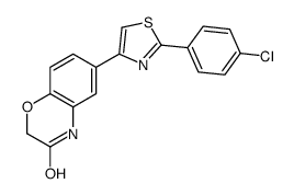 6-[2-(4-chlorophenyl)-1,3-thiazol-4-yl]-4H-1,4-benzoxazin-3-one Structure