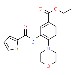 ethyl 4-(morpholin-4-yl)-3-[(thiophen-2-ylcarbonyl)amino]benzoate结构式