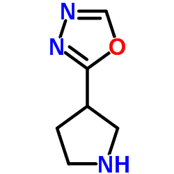 2-(3-Pyrrolidinyl)-1,3,4-oxadiazole结构式