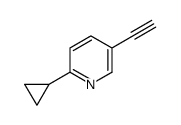 2-cyclopropyl-5-ethynylpyridine structure