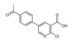 5-(4-acetylphenyl)-2-chloropyridine-3-carboxylic acid Structure