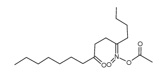 acetic (E)-(8-oxopentadecan-5-ylidene)azinic anhydride结构式