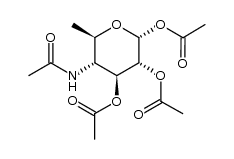 4-Acetamido-1,2,3-tri-O-acetyl-4,6-didesoxy-α-D-glycopyranose结构式