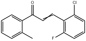 (2E)-3-(2-chloro-6-fluorophenyl)-1-(2-methylphenyl)prop-2-en-1-one structure