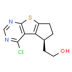 (S)-2-(4-Chloro-6,7-Dihydro-5H-Cyclopenta[4,5]Thieno[2,3-D]Pyrimidin-5-Yl)Ethanol Structure