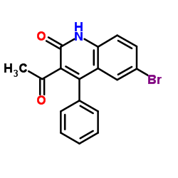 3-ACETYL-6-BROMO-4-PHENYLQUINOLIN-2(1H)-ONE Structure