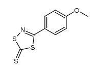 3-(p-methoxyphenyl)-1,4,2-dithiazole-5-thione Structure