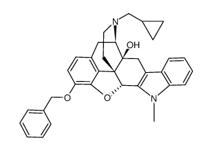 17-(cyclopropylmethyl)-6,7-dehydro-4,5α-epoxy-3-benzyloxy-14-hydroxy-6,7-2',3'-(1'-methyl)-indolomorphinan Structure