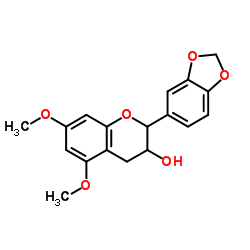 3-Hydroxy-5,7-dimethoxy-3',4'-methylenedioxyflavan structure