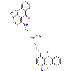 5,5'-[(Methylimino)bis(3,1-propanediylimino)]bis(6H-imidazo[4,5,1-de]acridin-6-one)结构式