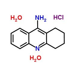 9-氨基-1,2,3,4-四氢吖啶盐酸盐水合物结构式