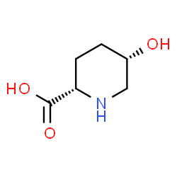 cis-5-hydroxypiperidine-2-carboxylic acid结构式