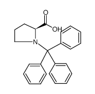 (2S)-1-tritylpyrrolidine-2-carboxylic acid结构式